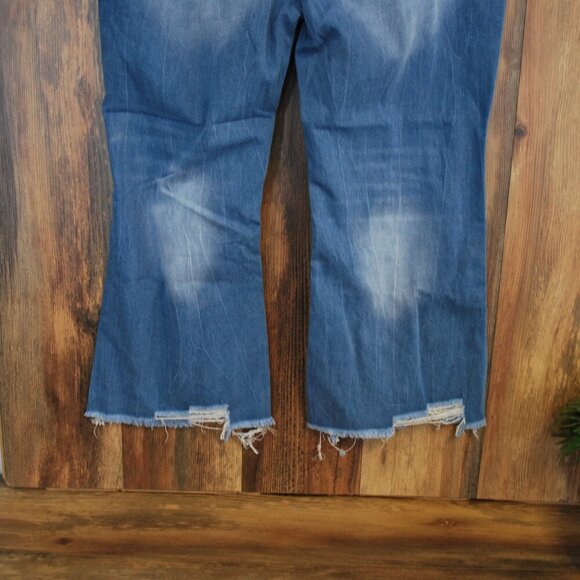 Melarey Women's Plus Size Cropped Wide Leg Jeans XXL 120-S - Picture 6 of 7